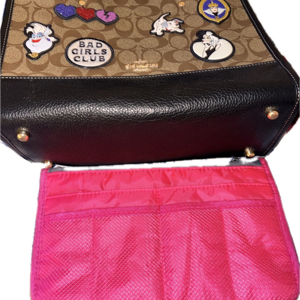 Coach x Disney Signature Canvas and Black Leather Tote - Bad Girls Club Patch - Picture 3 of 10
